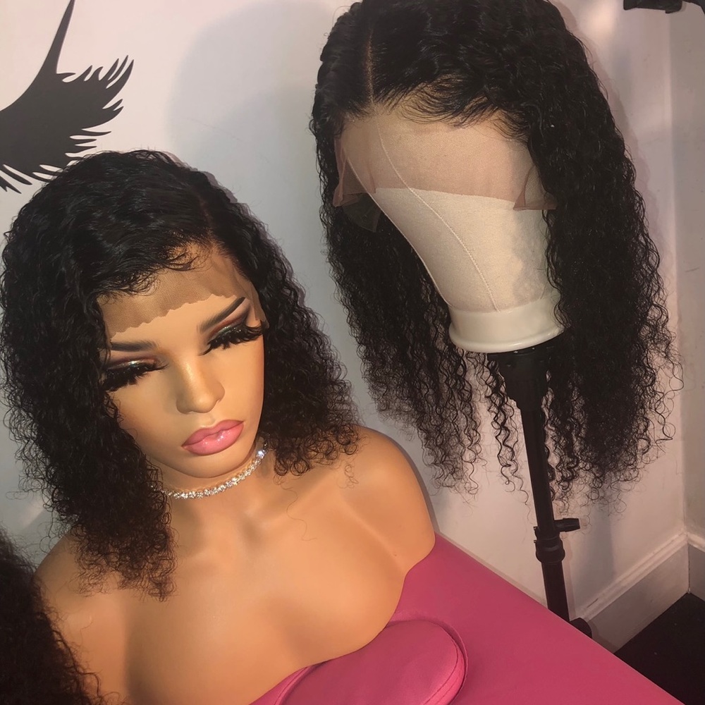 Brazilian kinky curly lace frontal wig